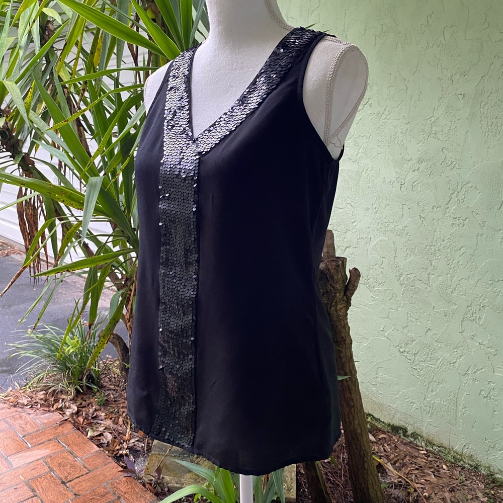 Black Sequin top